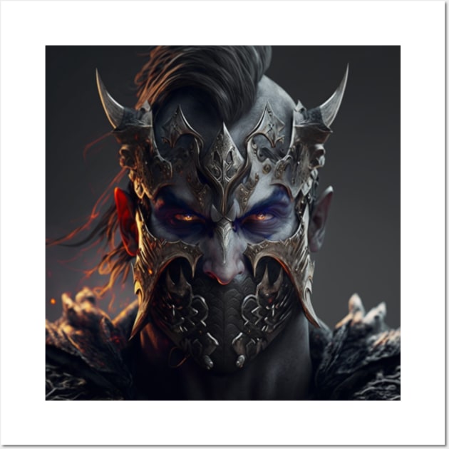 Evil warrior from fantasy world Wall Art by KK-Royal